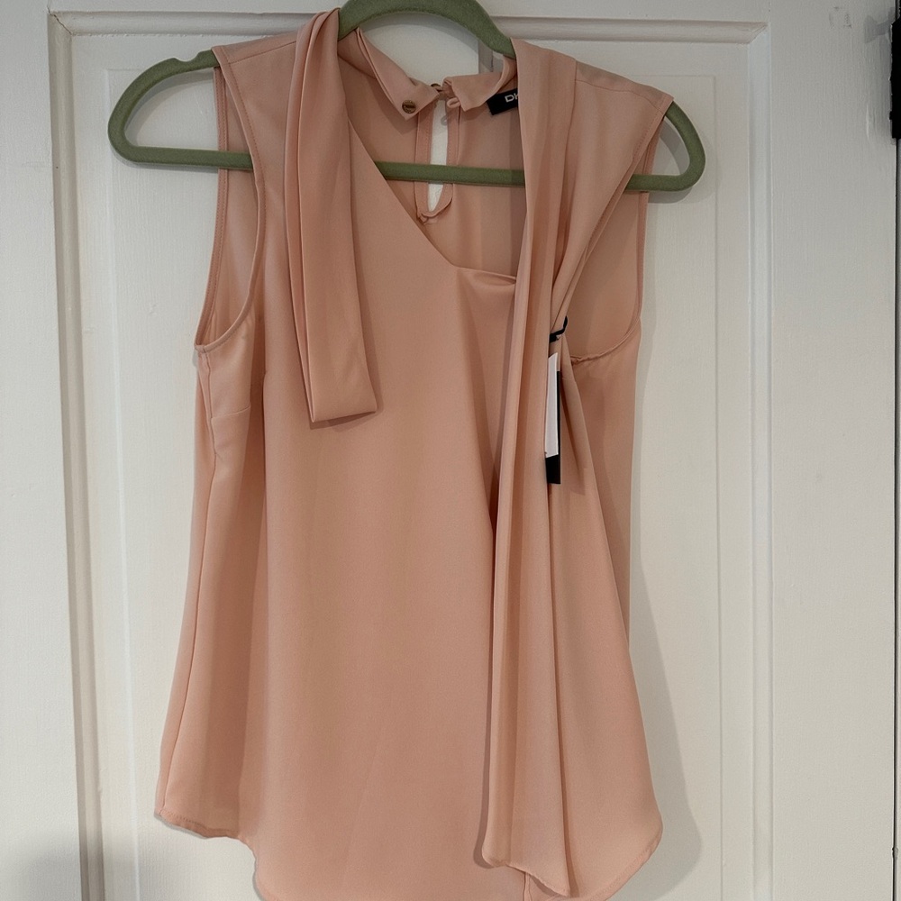 DKNY Blush Sleeveless Blouse